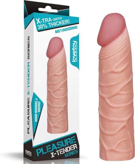 Beste deal π― Lovetoy Pleasure Extender Penis Verlenger - Beige β€οΈ - Afbeelding 9