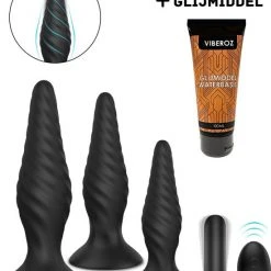 Nieuw 👍 Viberoz Quest Vibrerende Buttplug Set Met Afstandsbediening Usb Oplaadbaar Anaal Vibrator - Sex Toys Voor Mannen En Vrouwen Sexspeeltjes Voor Koppels Zwart Erotiek 👏