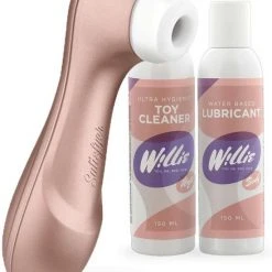 Aanbiedingen 😍 Satisfyer Pro 2 Next Generation + USB-oplader + Willie Toycleaner én Glijmiddel - Voordeelpakket - Combinatiedeal 💯
