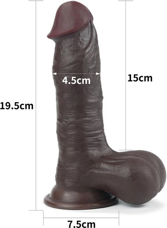 Korting π₯° Lovetoy Dildo Met Beweegbare Huid - 19,5 X 4,5 Cm - Realistische Dildo Met Zuignap - Dildo - Ook Voor Anaal - Seksspeeltjes - Sex Toys π₯° - Afbeelding 8