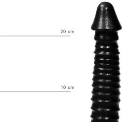 Beste Pirce 👏 All Black Zwarte Grote Dildo Met Geribbelde Schacht 👍