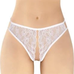 Coupon 🧨 Your Fashion Secret Fashion Secret Victoria - Erotische String - Open Kruis - Wit - One Size 🔔