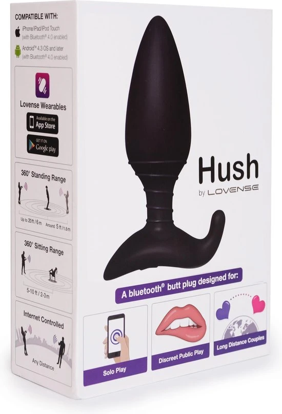 Nieuw π Lovense Hush - Buttplug - 44 Mm - Zwart π - Afbeelding 6