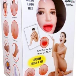 Korting ⭐ Bossoftoys - 59-0001 - Angelina - Mega Blow Up Doll - Real Face - Echt Haar - Masturbator Extra - 3 Ingangen 🥰